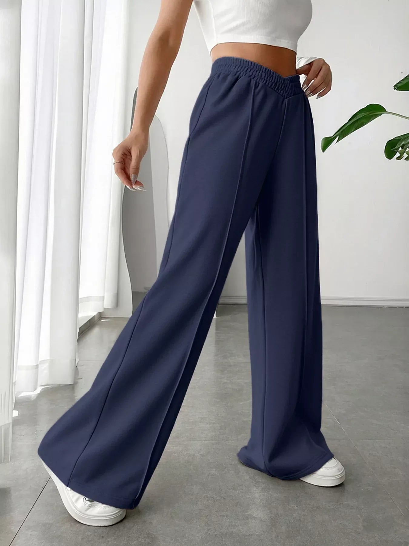 Wide Leg High Waist Pants - Trendsi - Flyclothing LLC