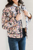 Floral Button Up Long Sleeve Winter Coat - Trendsi - Flyclothing LLC