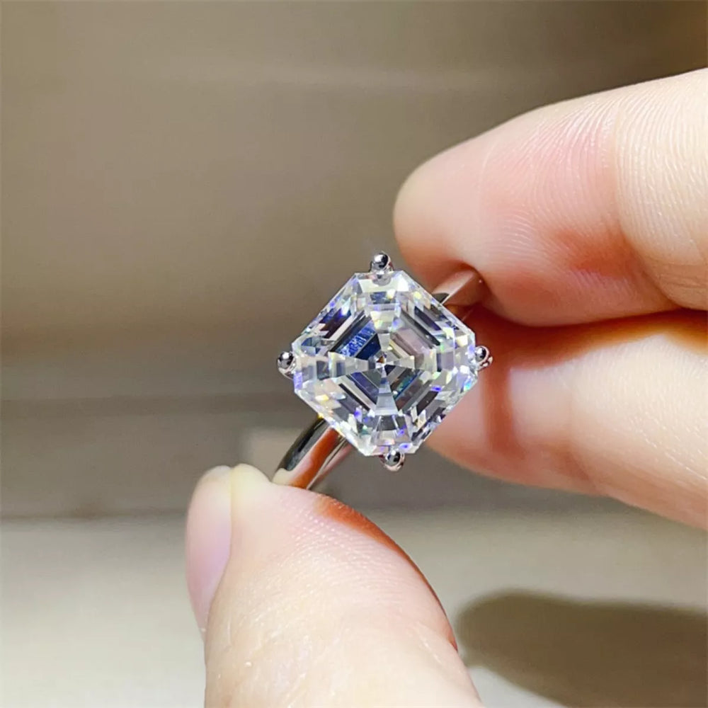 5 Carat Moissanite 925 Sterling Silver Ring - Trendsi - Flyclothing LLC