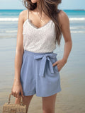 Lace V-Neck Spaghetti Strap Romper - Trendsi