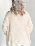 Halloween Pumpkin Embroidered Knit Cardigan - Trendsi - Flyclothing LLC