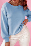 Bow Round Neck Long Sleeve Sweatshirt - Trendsi - Flyclothing LLC