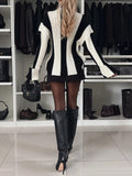 Striped Turtleneck Dropped Shoulder Sweater - Trendsi
