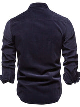 Men's Full Size Button Down Collared Neck Shirt Plus Size - Trendsi - Flyclothing LLC