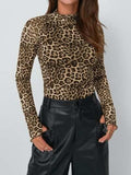 Lovelet Mock Neck Long Sleeve Top - Trendsi - Flyclothing LLC