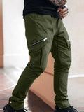 Men's Plus Size Pants with Cargo Pockets - Trendsi