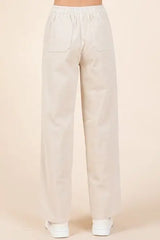 Mittoshop Corduroy Back Elastic Waist Pants - Trendsi - Flyclothing LLC