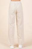 Mittoshop Corduroy Back Elastic Waist Pants - Trendsi