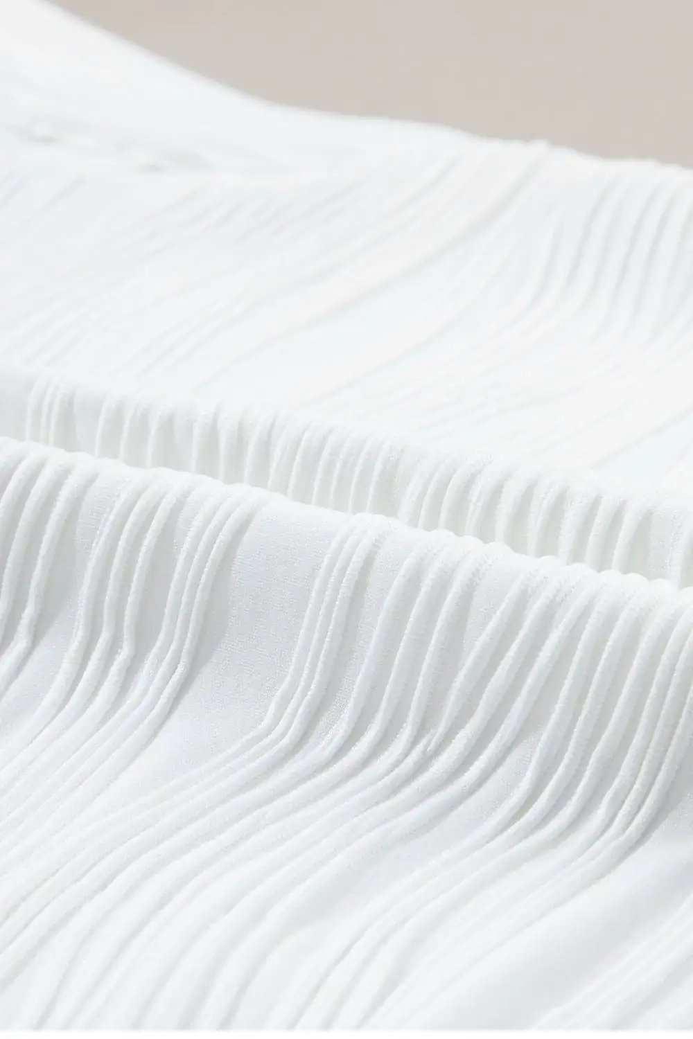 Textured Mock Neck Cap Sleeve Top - Trendsi - Flyclothing LLC