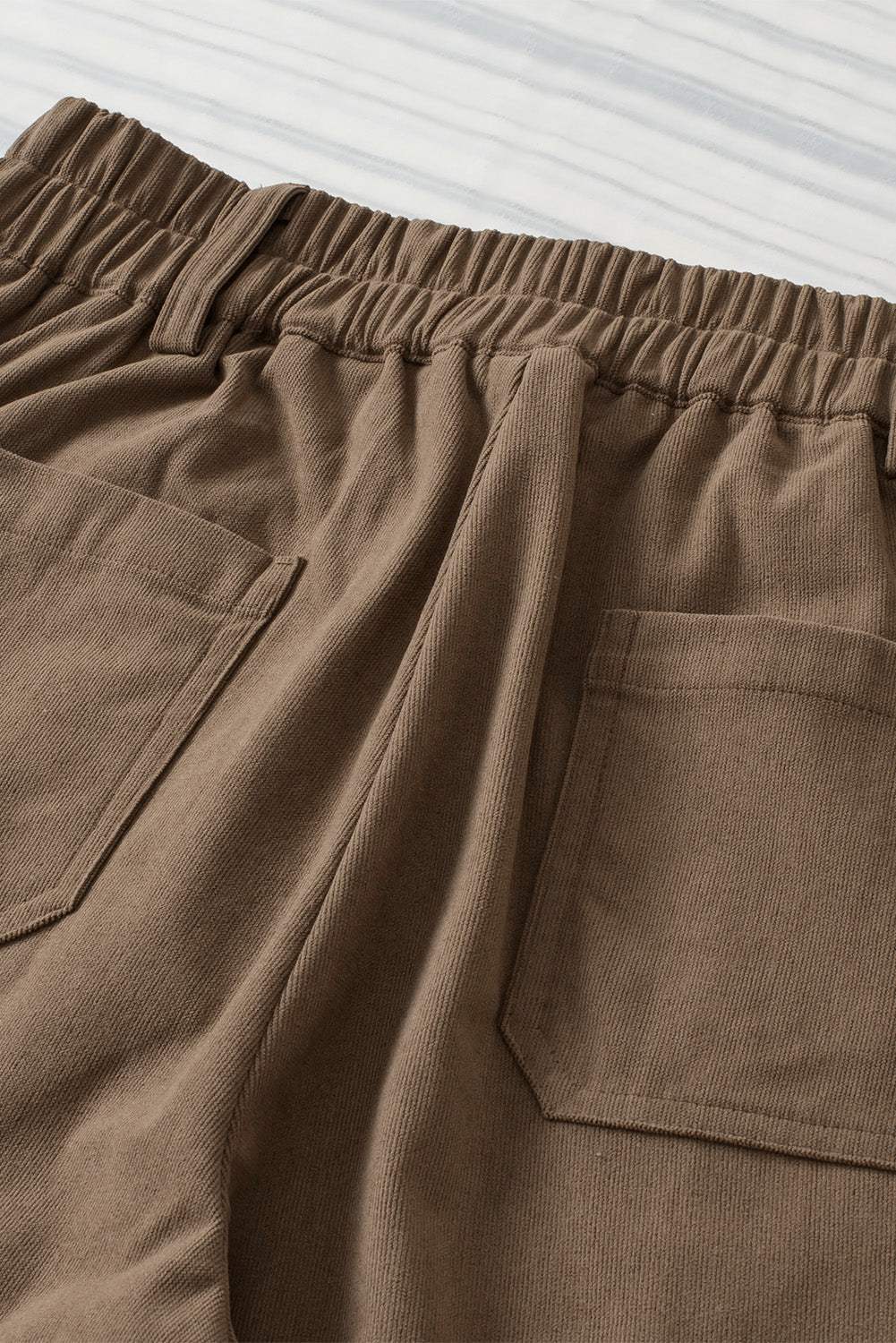 Half Elastic Waist Straight Pants - Trendsi - Flyclothing LLC