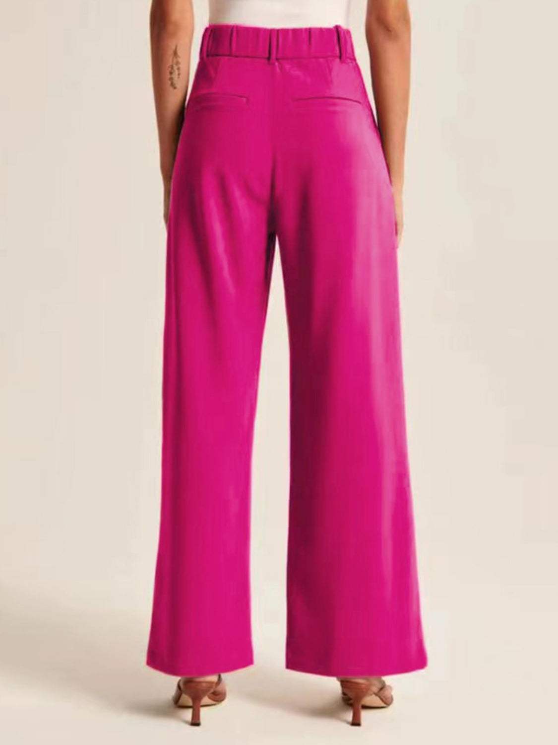 High Waist Wide Leg Pants - Trendsi - Flyclothing LLC