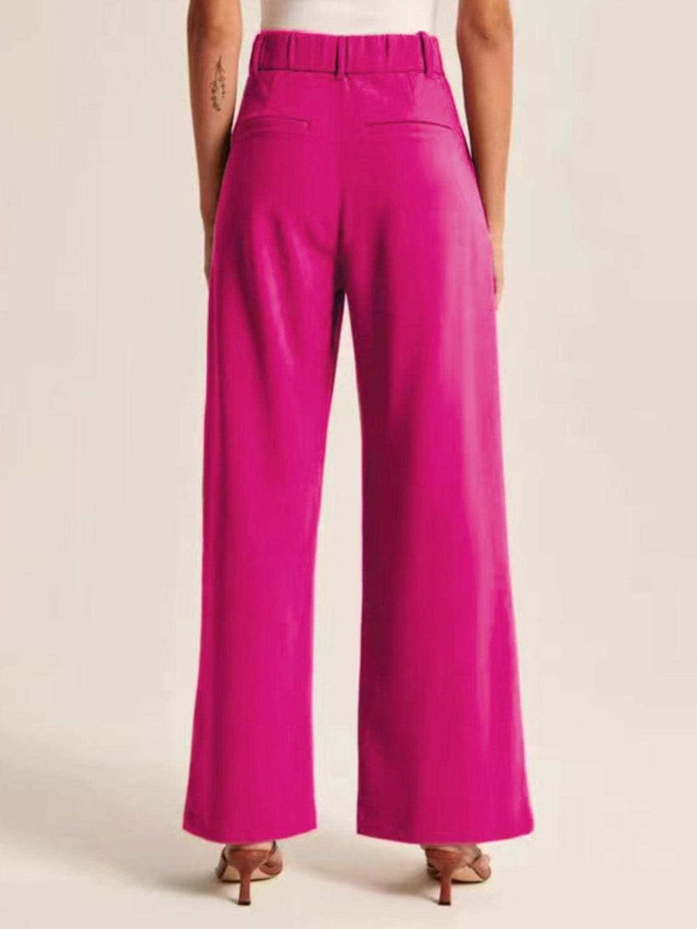 High Waist Wide Leg Pants - Trendsi - Flyclothing LLC