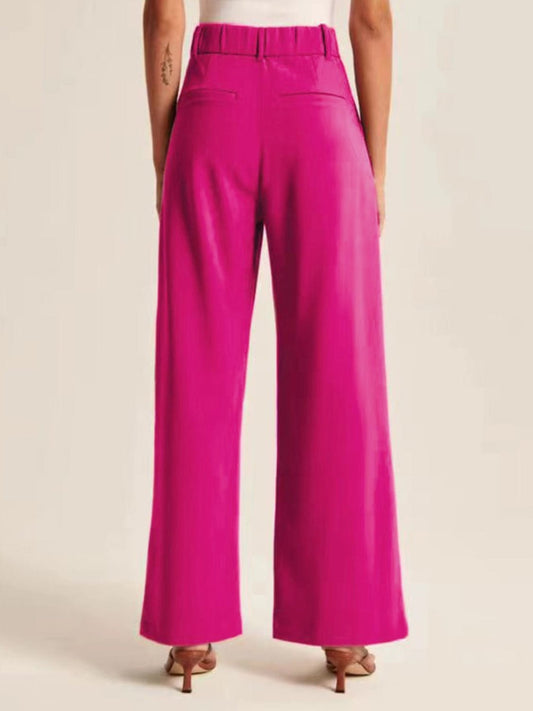 High Waist Wide Leg Pants - Trendsi