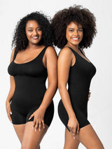 Scoop Neck Wide Strap Shaping Romper - Trendsi - Flyclothing LLC