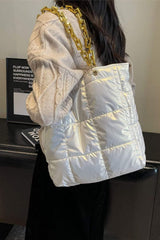 Bubble Texture Chain Handbag - Trendsi - Flyclothing LLC