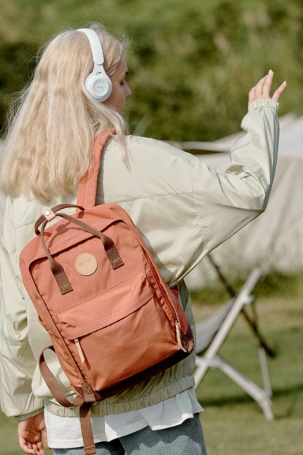 Himawari Waterproof Canvas Backpack Bag with Side Pockets - Trendsi