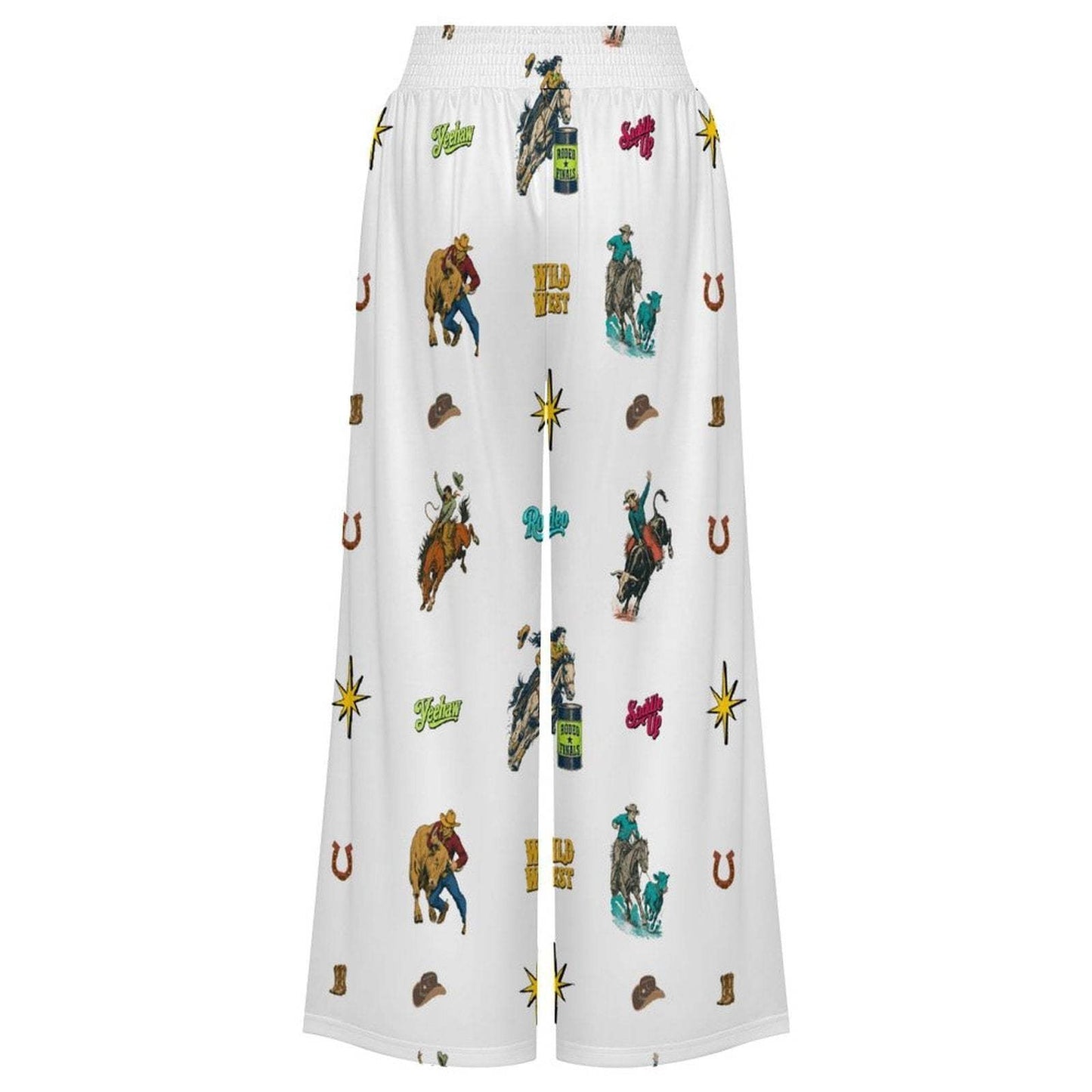 Baha Ranch The Last Roundup Rodeo High Waisted Wide Leg Pants - Baha Ranch Western Wear - Flyclothing LLC
