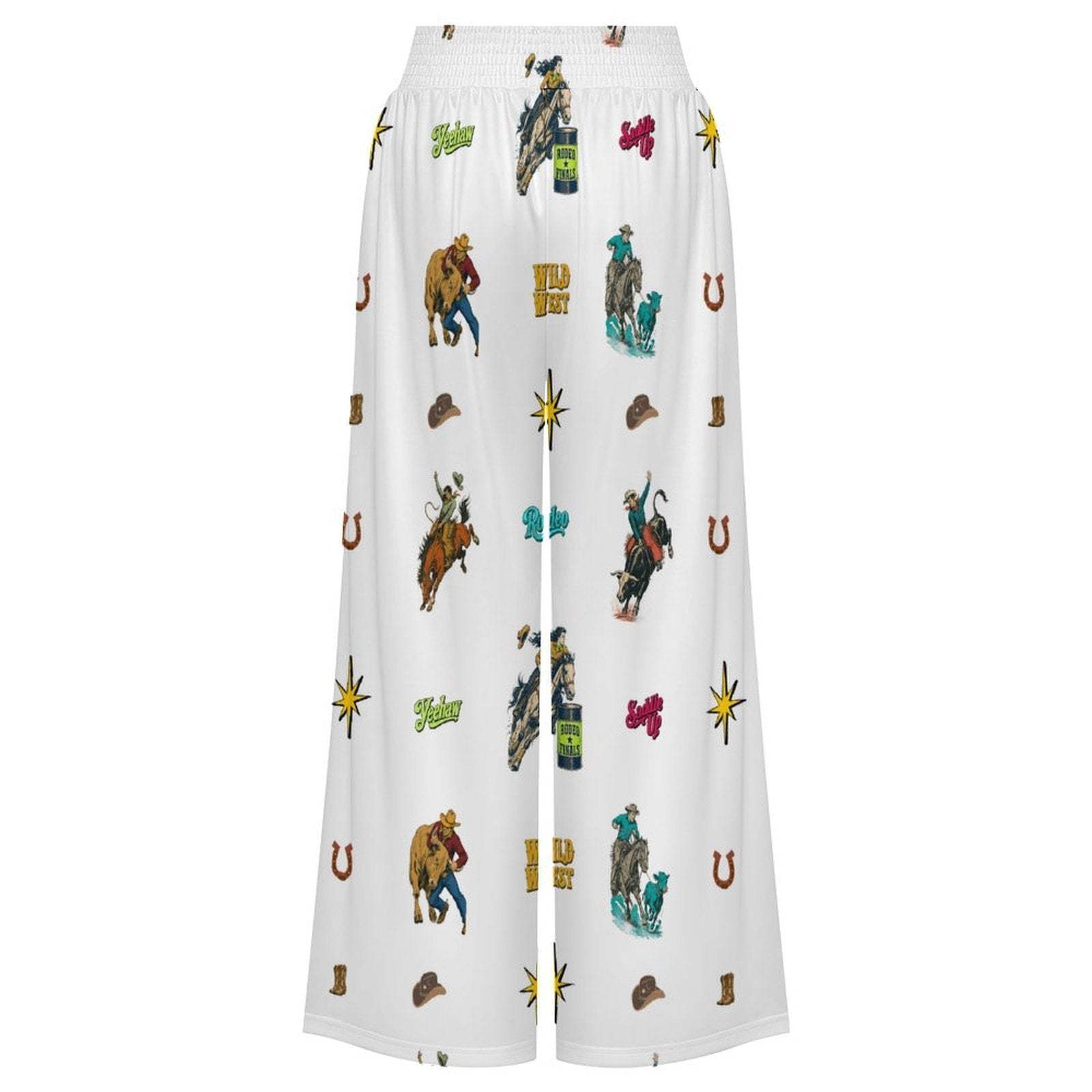 Baha Ranch The Last Roundup Rodeo High Waisted Wide Leg Pants - Baha Ranch Western Wear - Flyclothing LLC