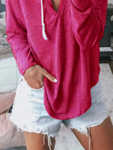 Full Size Drawstring Long Sleeve Hoodie Plus Size - Trendsi - Flyclothing LLC