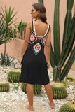 Geometric V-Neck Spaghetti Strap Cover Up Dress - Trendsi - Flyclothing LLC