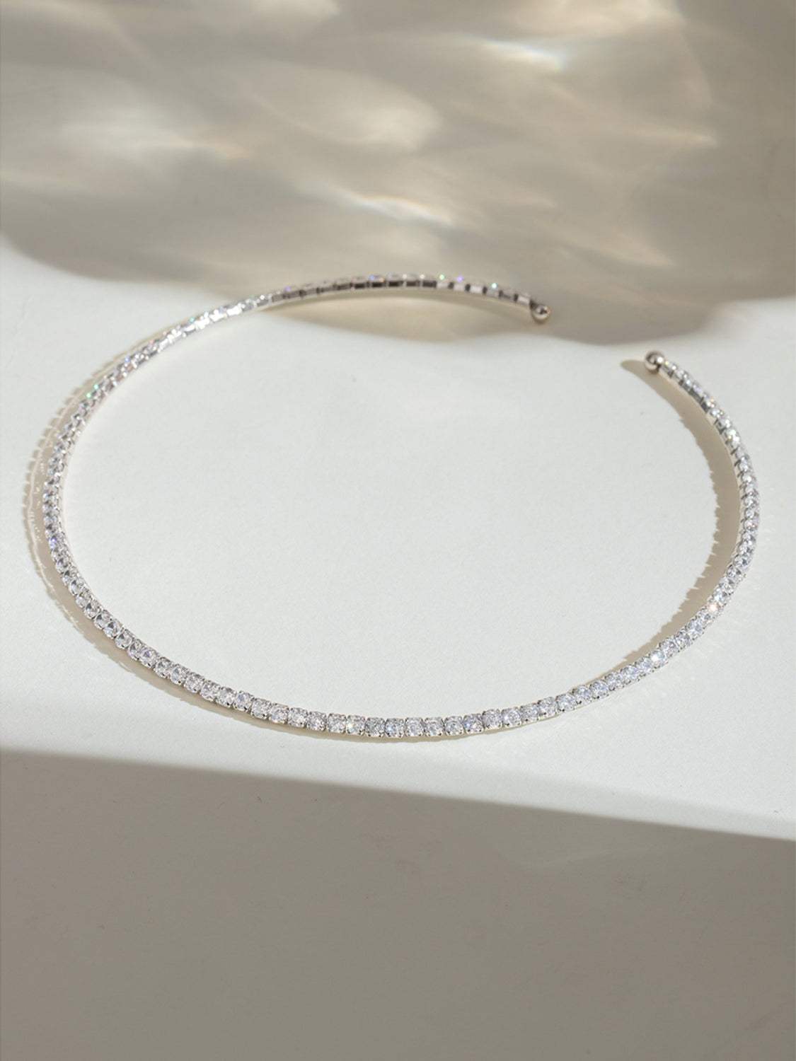 Stainless Steel Inlaid Zircon Necklace - Trendsi - Flyclothing LLC