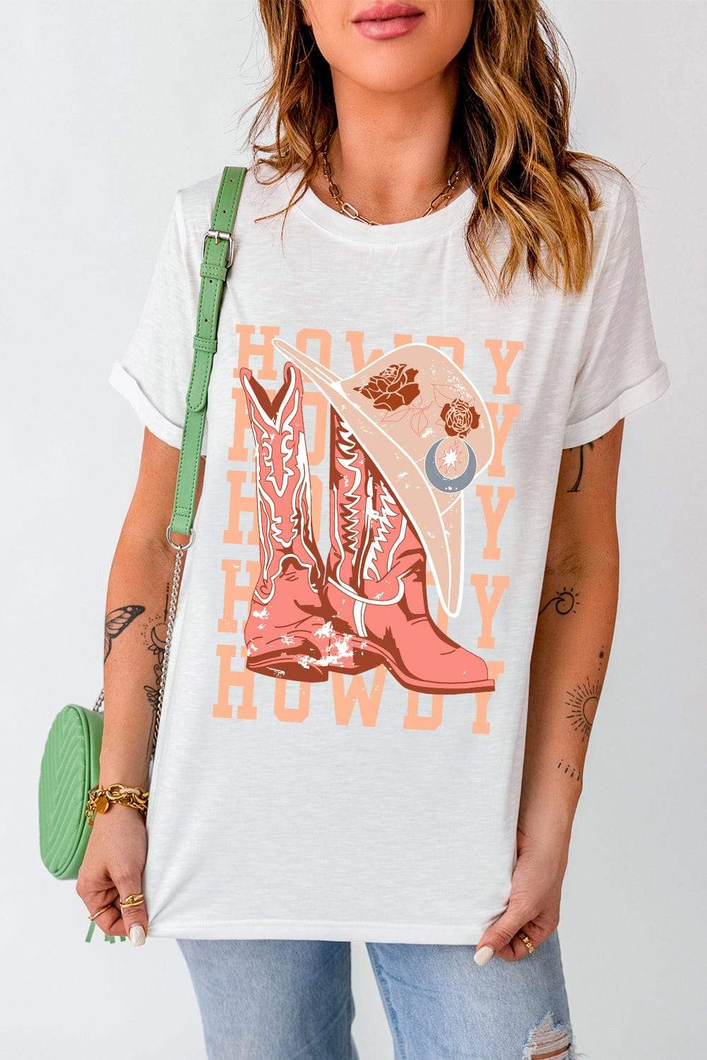 Graphic Round Neck Short Sleeve T-Shirt - Trendsi - Flyclothing LLC