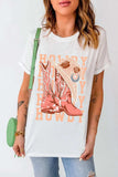 Graphic Round Neck Short Sleeve T-Shirt - Trendsi - Flyclothing LLC