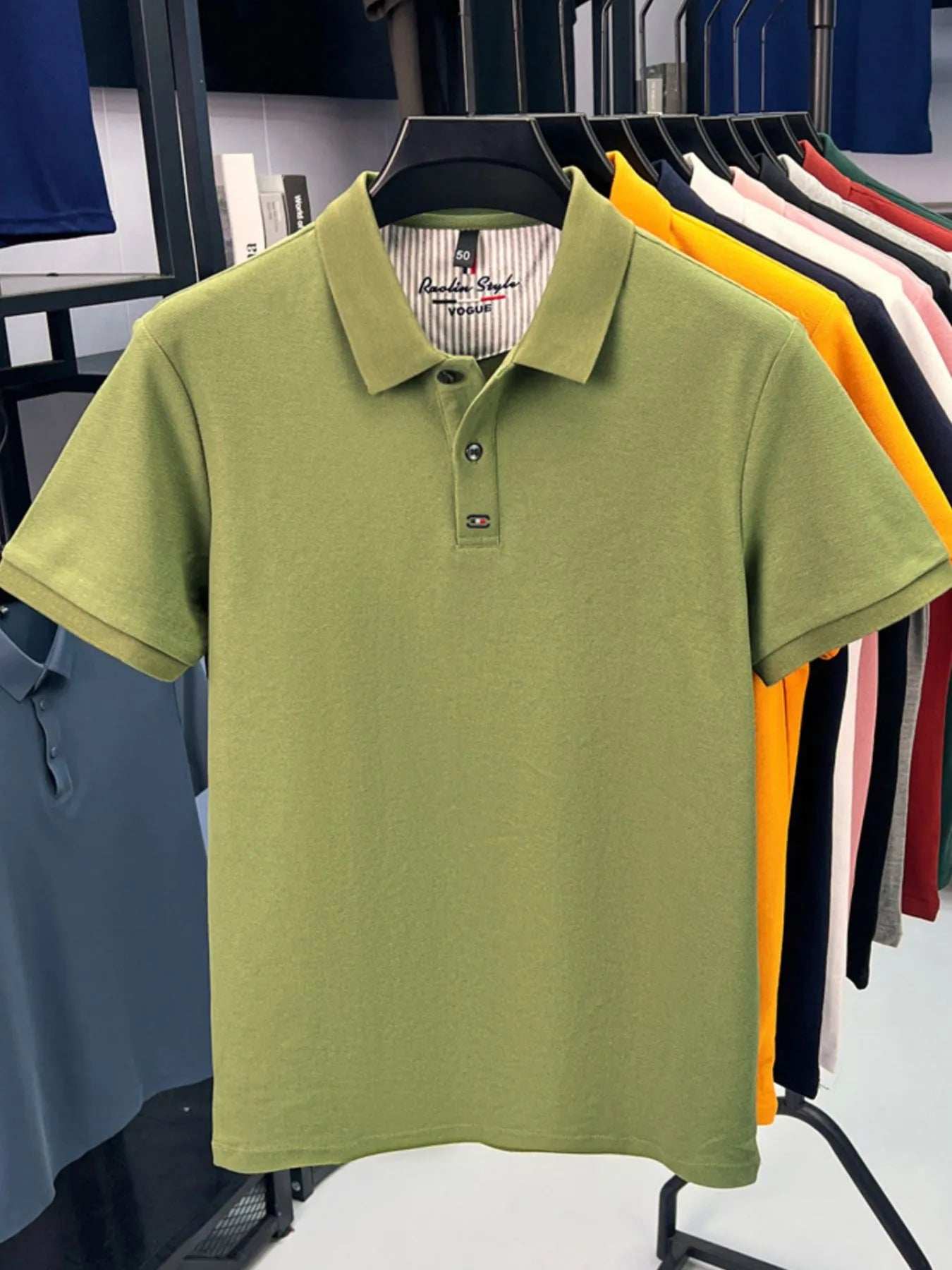 Men's Plus Size Collared Neck Short Sleeve Polo - Trendsi - Flyclothing LLC