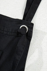 Square Neck Denim Overalls with Pockets - Trendsi - Flyclothing LLC