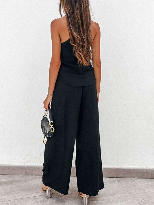 Spaghetti Strap Cami and Wide Leg Pants Set - Trendsi - Flyclothing LLC