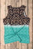 Leopard Round Neck Tank - Trendsi - Flyclothing LLC