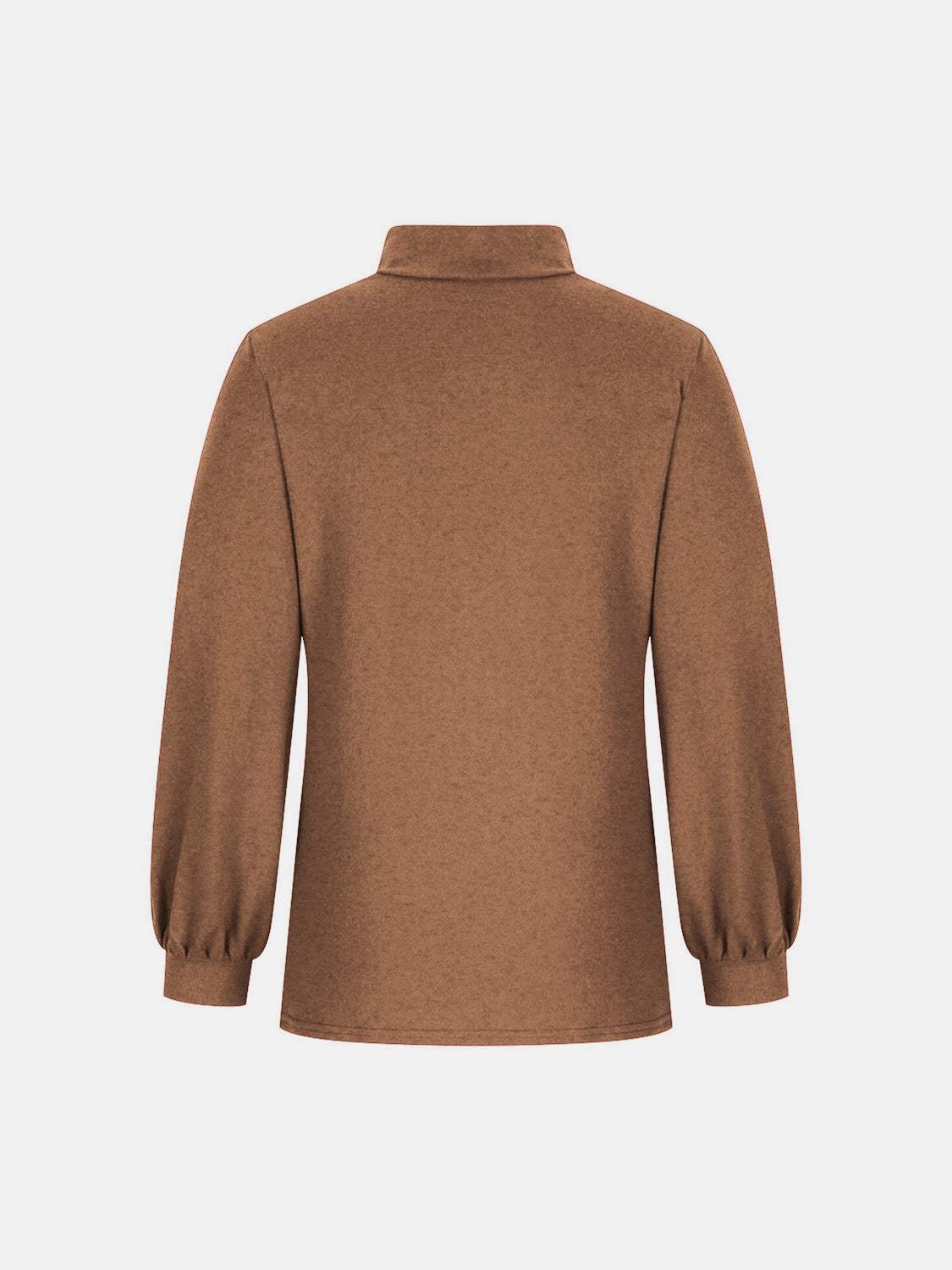 Full Size Mock Neck Long Sleeve T-Shirt - Trendsi - Flyclothing LLC