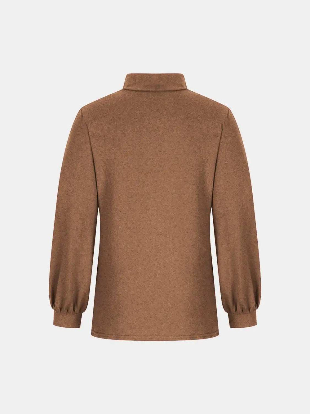 Full Size Mock Neck Long Sleeve T-Shirt - Trendsi - Flyclothing LLC