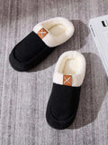 Contrast Round Toe Flat Slippers - Trendsi - Flyclothing LLC