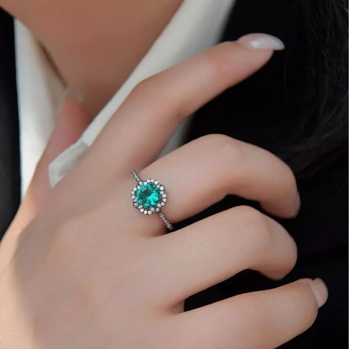 925 Sterling Silver Zircon Minimalist Ring - Trendsi - Flyclothing LLC