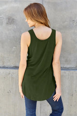 Basic Bae Full Size Round Neck Curved Hem Tank - ShopBasicbae - Flyclothing LLC