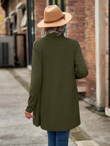 Open Front Long Sleeve Cardigan - Trendsi - Flyclothing LLC