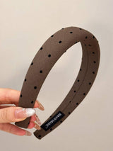 Polka Dot Polyester Wide Headband - Trendsi - Flyclothing LLC