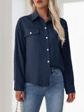 Perfee Buttoned Down Long Sleeve Shirt - Trendsi