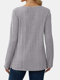 V-Neck Long Sleeve T-Shirt - Trendsi - Flyclothing LLC