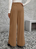 Tied High Waist Wide Leg Pants - Trendsi