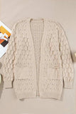Open Front Long Sleeve Cardigan - Trendsi - Flyclothing LLC