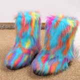 Faux Fur Winter Boots - Trendsi - Flyclothing LLC
