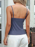 Polka Dot V-Neck Cami with Bow Detail - Trendsi - Flyclothing LLC