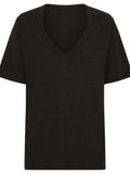 Solid V-Neck Short Sleeve T-Shirt - Trendsi - Flyclothing LLC