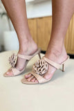 Weeboo Flower PU Leather Stiletto Heel Sandals - Trendsi - Flyclothing LLC