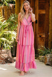 Printed Surplice Maxi Cami Dress - Trendsi - Flyclothing LLC