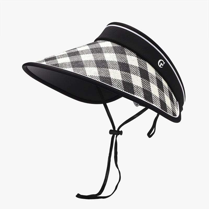Plaid Natural Grass Adjustable Sun Hat - Trendsi - Flyclothing LLC
