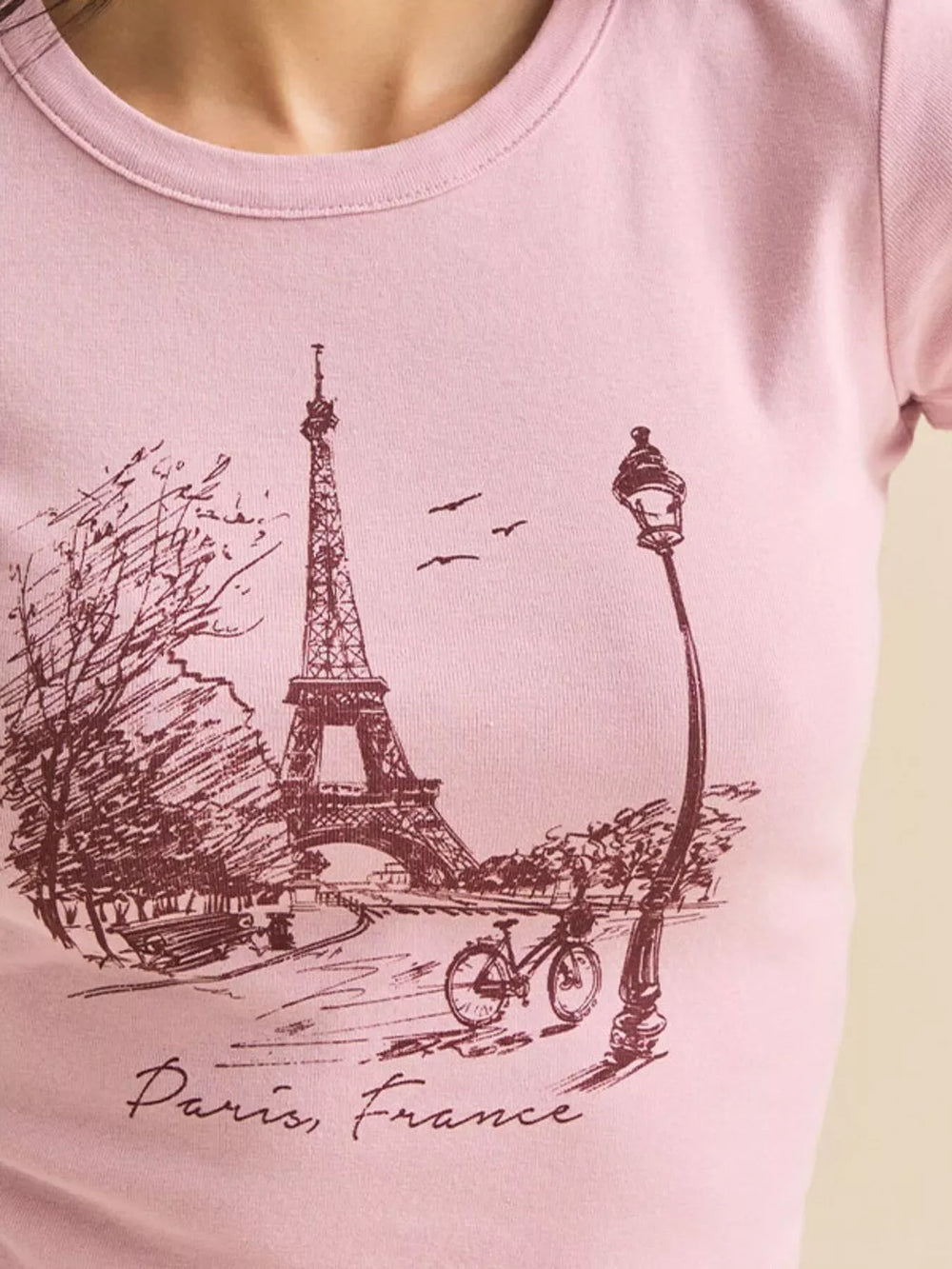 Graphic Round Neck Crop T-Shirt - Trendsi - Flyclothing LLC