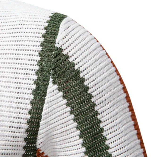 Men's Collared Neck Striped Knit Polo - Trendsi - Flyclothing LLC